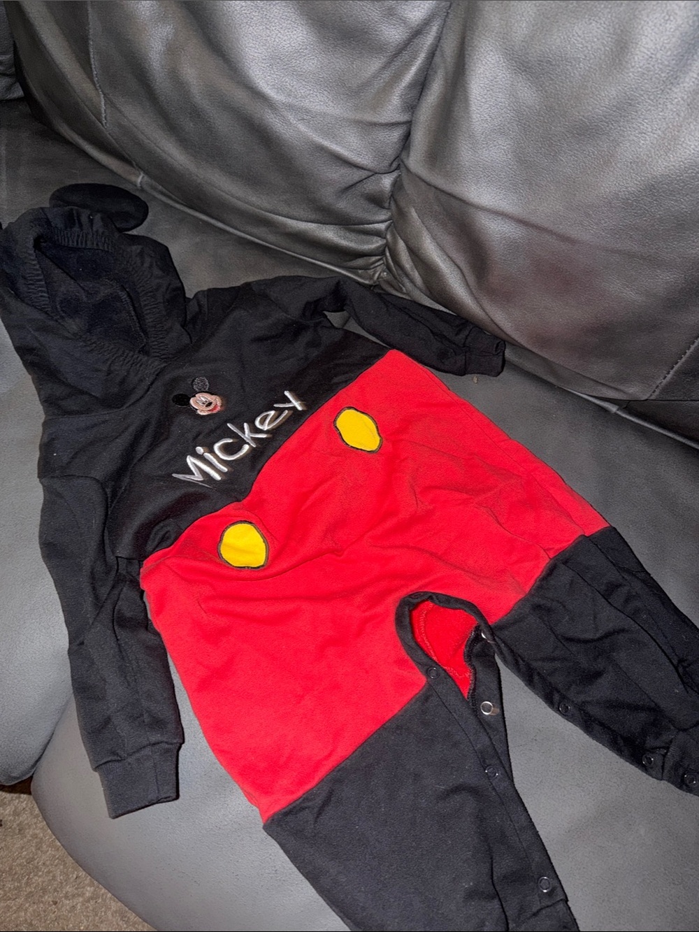 Mickey Mouse Red & Black Toddler Jumpsuit 12-24 month sized Disney rare kids